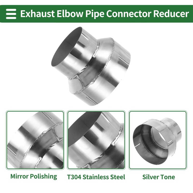 X AUTOHAUX 3.5"OD to 5"OD Mandrel Exhaust Bend Elbow Concentric