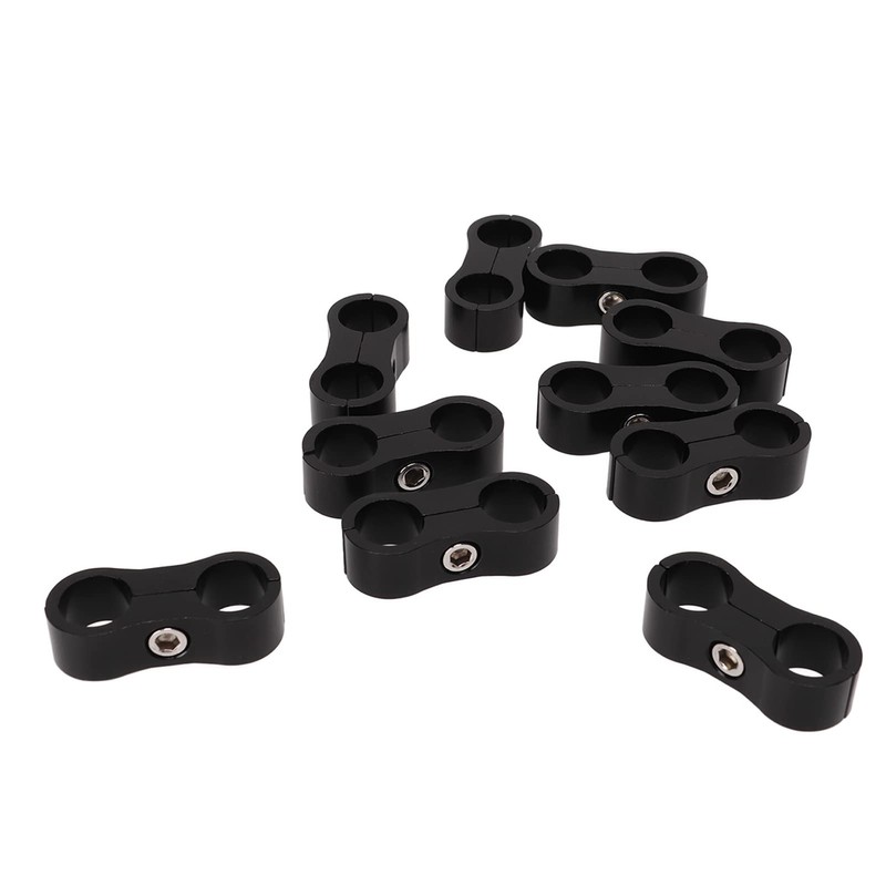 10PCS 6AN Hose Separator Clamp Aluminum Alloy Fuel Line Separator