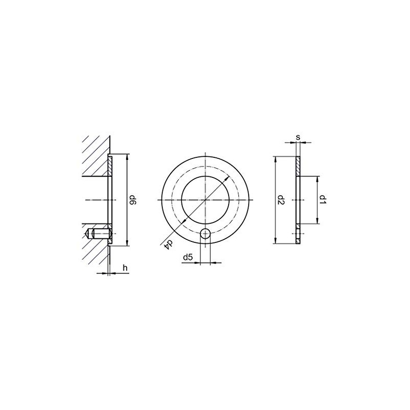 Starting discs (shape T) GTM-1018-015, diameter d1 = 10 mm,