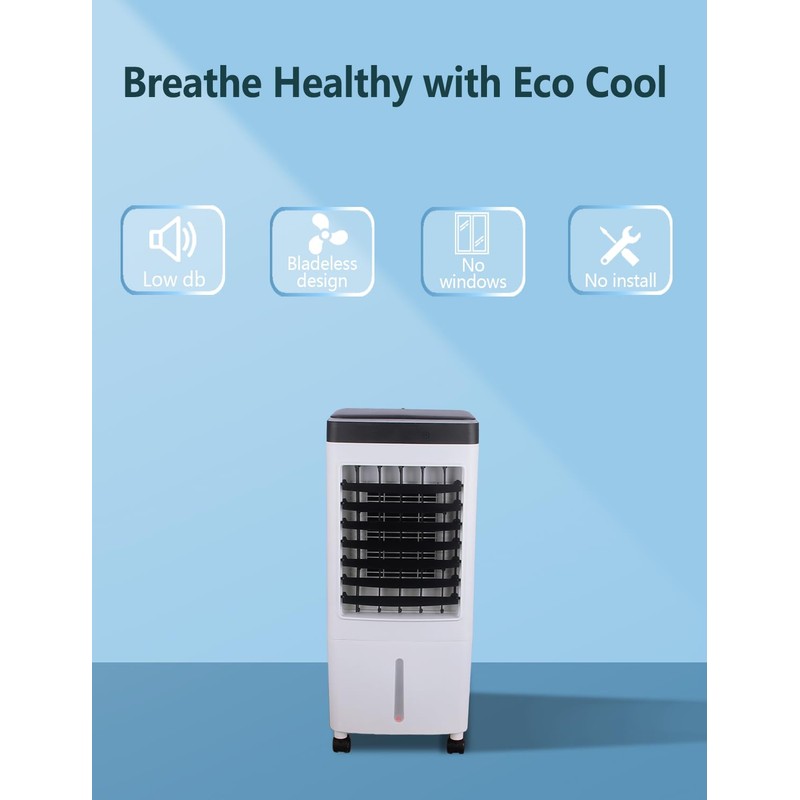 3-IN-1 Evaporative Air Cooler,Portable Air Conditioners with Utral-Quiet,No windows needed