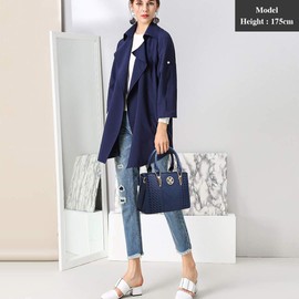 Miss Lulu LG6865 women's handbag, shoulder bag, shopper tote, top handle tote bag., blue