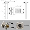 HOMEDEC Shower Jet Body Massage Wall Side Sprayer Square Brass