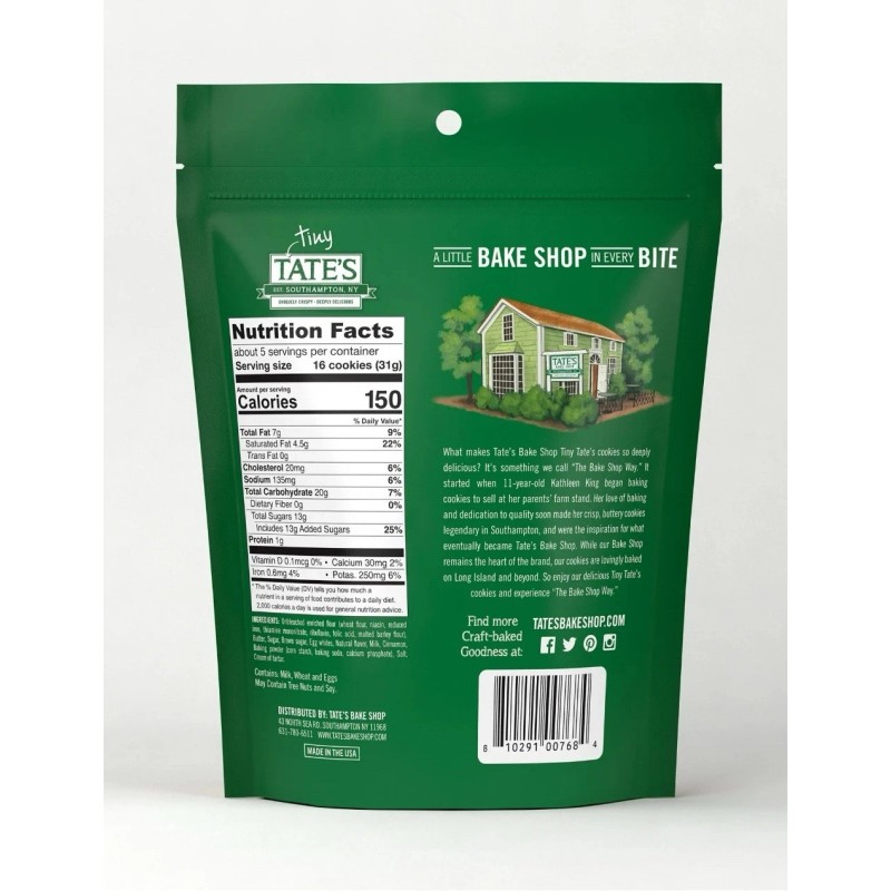 Tate's Bake Shop 🟢 New Tate's Bake Shop TINY Snickerdoodle