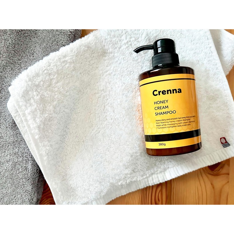 Crenna Honey Cream Shampoo Bottle, 13.4 oz (380 g)