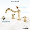 gotonovo 3 Hole Widespread Bathroom Sink Faucet Double Cross Handle
