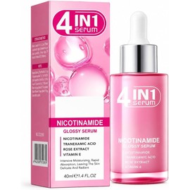 Colección de sueros 4 en 1, facial diario con frasco cuentagotas, cuidado ligero la piel, colágeno, centella, vitamina C, variante hidratante o nicotinamida. onzas líquidas(Hydrating Serum 1.4 fl oz)