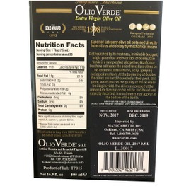 Olio Verde Olio Novello Extra Virgin Olive Oil, 2018 Harvest