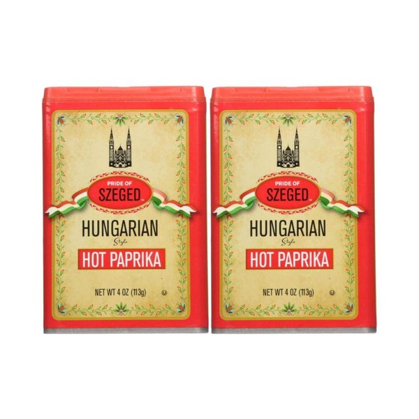 Szeged Hot Paprika Powder, 4-Ounce (Pack of 2)