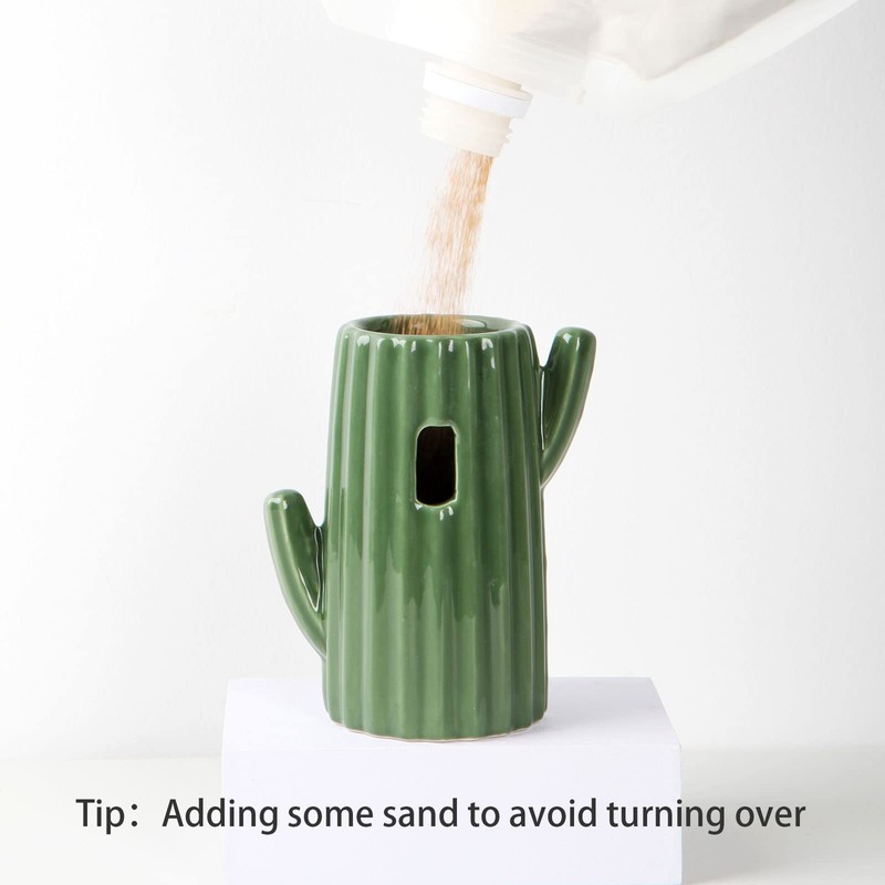 BUCATSTATE Cactus Ceramic Leakproof Hamster Water Bottle Guinea Pig Water