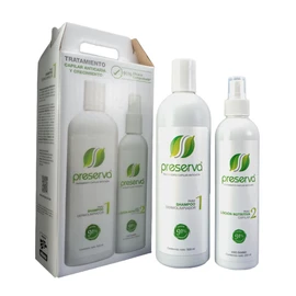 Preserva | Kit de Tratamiento Capilar Dermolimpiador 500 ml + Loción Nutritiva Capilar 250 ml, previene la caída del cabello y acelera su cremiento. ¡TE RINDE 3 MESES!