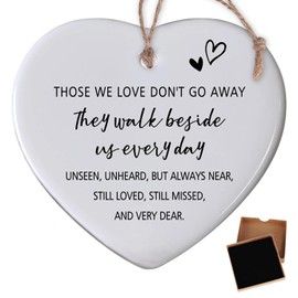 Bereavement Gifts, Sympathy Gift Remembrance Gifts, Acrylic Heart Plaque Memorial Gift, Grave Decorations In Memoriam, Sorry for Your Loss Gifts - Those we love don't go away (D)