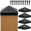 6x6 Pyramid Post Caps (5-Pack) – Stainless Steel, Matte Black
