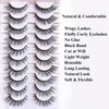 ZyWovyn Fluffy Eye Lashes Wispy Eyelashes 8-15mm False Eyelashes Curly