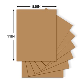 25Sheets Brown Cardstock Paper, 8.5 x 11 Card stock for Cricut, Thick Construction Paper for Card Making, Scrapbooking, Craft 90 lb / 250 gsm