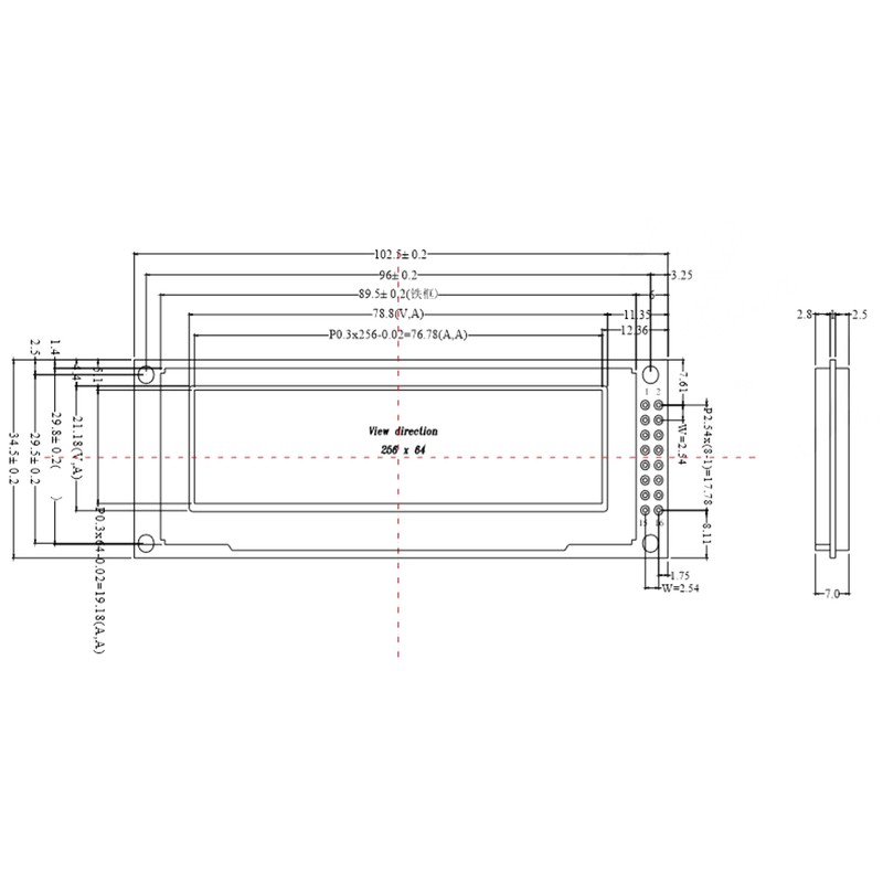 Display Module 3.12in Wide View Angle High Contrast Ratio Low