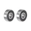 sourcing map 608-2RS Deep Groove Ball Bearing 8x22x7mm Double Sealed