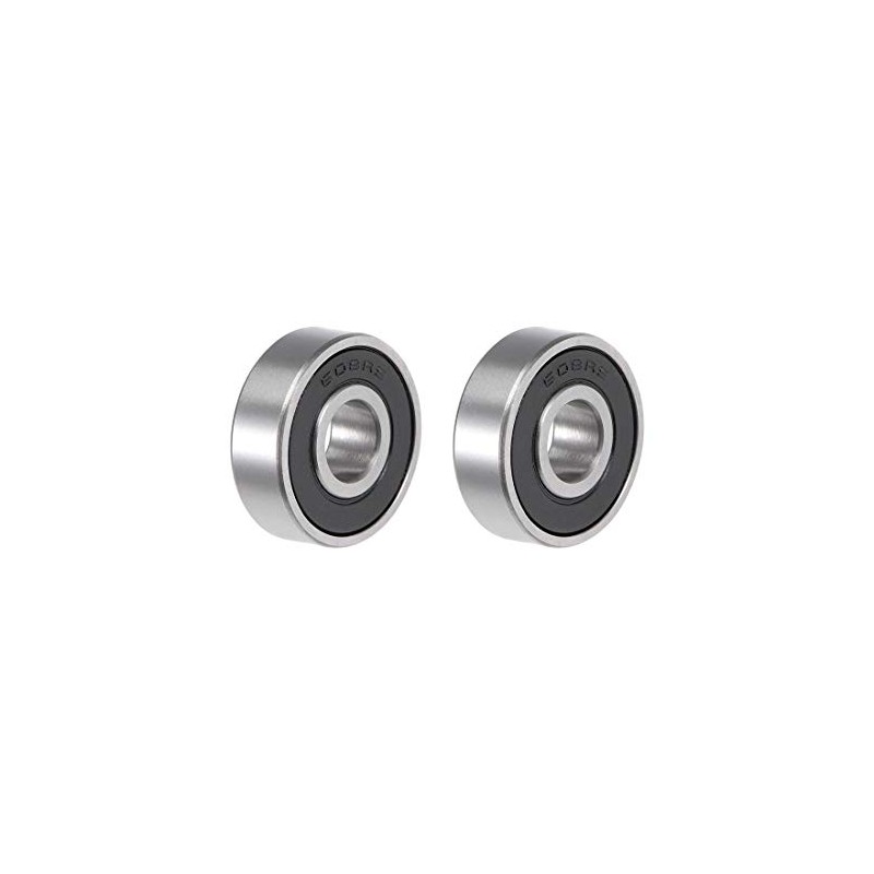 sourcing map 608-2RS Deep Groove Ball Bearing 8x22x7mm Double Sealed