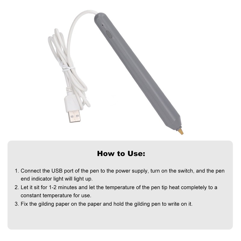 Hot Foil Pen USB Heat Foil Stamping Embossing Pen ABS