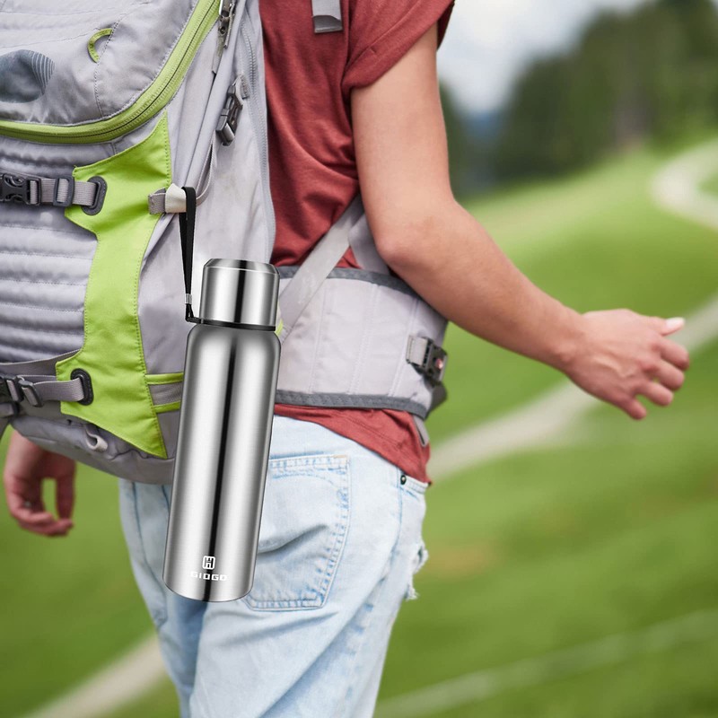 Insulated vacuum Thermo Bottle 1000ml/33.8oz with cup Stainless steel coffee