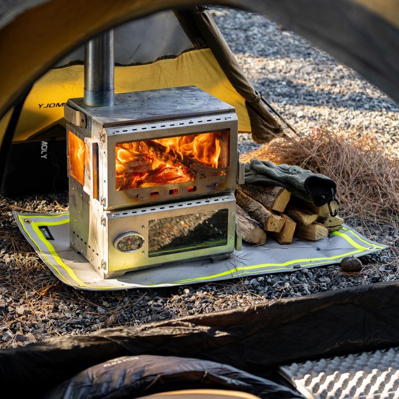 POMOLY Fire Pit Mat,Fireproof Mat Visible at Night-Great for Deck