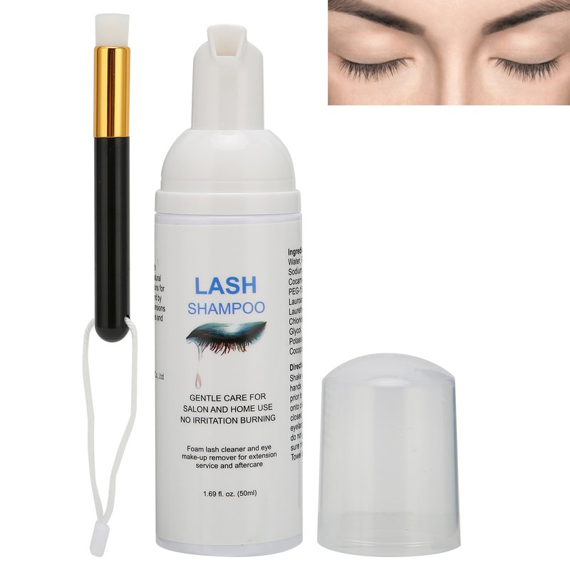 50ml Eyelash Shampoo Mild False Eyelash Grafting Extension Shampoo Cleaning