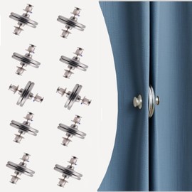 10 Pairs Magnetic Curtain Clips, Curtain Magnets Closures Prevent Light Leaking for Indoor Outdoor Curtains, Curtain Closing Accessories for Pergola Patio Gazebo Cabana
