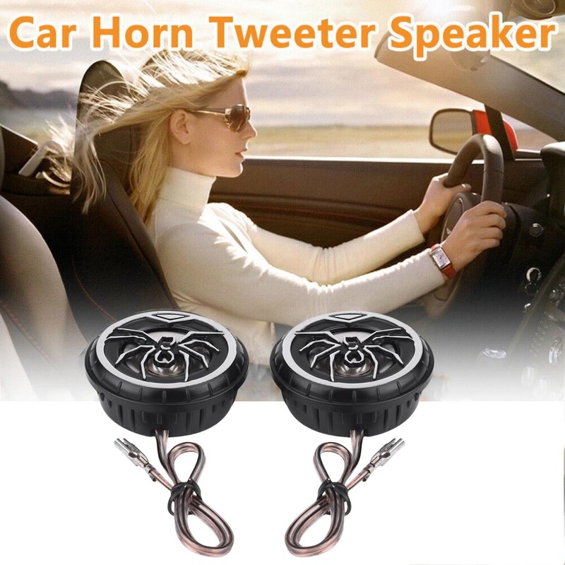 CYSFETENA Car Tweeter, Stainless Steel 150W 12V DC 2Pcs Auto