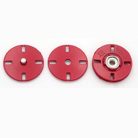 5Pcs/Set Snap Buttons Metal Buckle Buttons Invisible Buckle for Coat Clothing Sewing Accessories (#01 Red, 15mm)