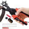 Professional Heavy Duty Belt Hole Puncher for Leather, Multi-Size Rotary