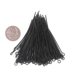 TheBeadChest Midnight Brass 21 Gauge 2 Inch Eye Pins (Approx 100 pieces)
