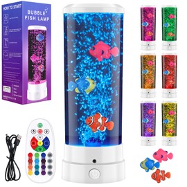 weneasker Sensory Fish Lamp with 16 RGB Colors, Silent Operation, Soft Lighting, and Remote Control. A Creative Gift for Children, Classmates, Friends, Lover, and Family