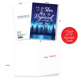 The Best Card Company - 10 Assorted Christmas Cards with Envelopes - Bulk Boxed Assortment, Holiday Notecards - Christmas Quotes A5078XSG-B1x10