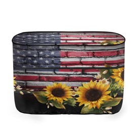 Horset American Flag Sunflower Propane Tank Cover for RV, Double 20lb Gas Tank Cover
