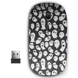 KAWAMOUSE 2.4G Ergonomic Portable USB Wireless Mouse for PC, Laptop, Computer, Notebook with Nano Receiver (Ghosts)