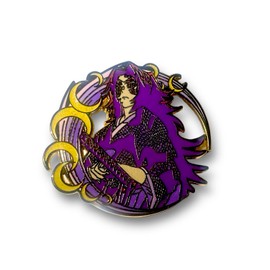 kokushibo pin enamel kokushibo sword pin kokushibo katana pin kokushibo figure pin kaigaku pin kaigaku merch kokushibo merch anime gifts (GOLD)