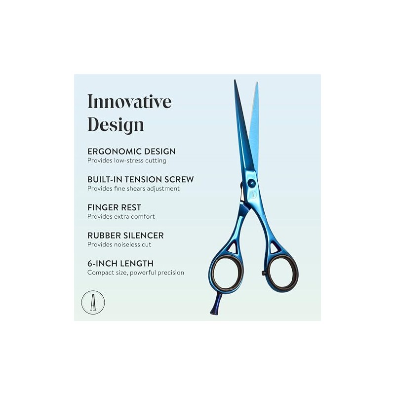 ANDUSTRIAL - Professional Hair Cutting Scissors/Shears For Men/Women/Home/Salon - Premium