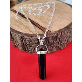 Wonder Care Crystal Pendants Natural Hexagonal Quartz/Real Necklace For Jewelry Making Healing Stone Pendantblack Pendat