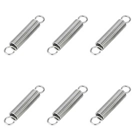 6Pcs Dual Hook Tension Spring, Wire Diameter 1.2mm, OD 10mm, Length 80mm, Extended Compressed Springs, Stainless Steel Replacement Springs