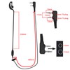 ECSiNG 2PCS G-Shape Walkie Talkie Earpiece with PTT Mic Microphone