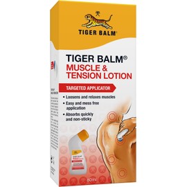 Tiger Balm Muscle and Tension Lotion with Targeted Applicator, 80 ml