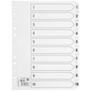 5 Star Office Index 150gsm Card with Mylar Tabs 1-10
