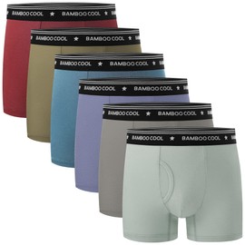 BAMBOO COOL Boys' Big Performance Boxer Briefs Breathable Moisture-Wicking Mesh Underwear Multicolor 6 Pack