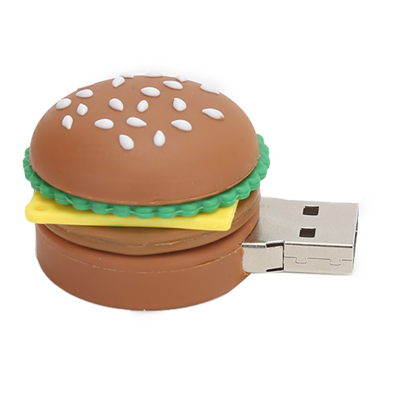 USB 2.0 Flash Drive Hamburger Shape Memory Stick 3D Cartoon