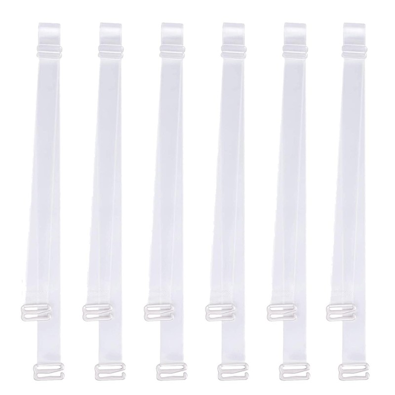 Thsinde Clear Bra Straps, 3-Pairs Invisible Non-Slip Adjustable Bra Straps