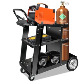 ZIXNEXKOO Welding Cart Heavy Duty, Welding Carts for MIG/TIG Welder and Plasma Cutter Upgraded, Tilt-Table Large Storage 360° Rolling Welding Trolley