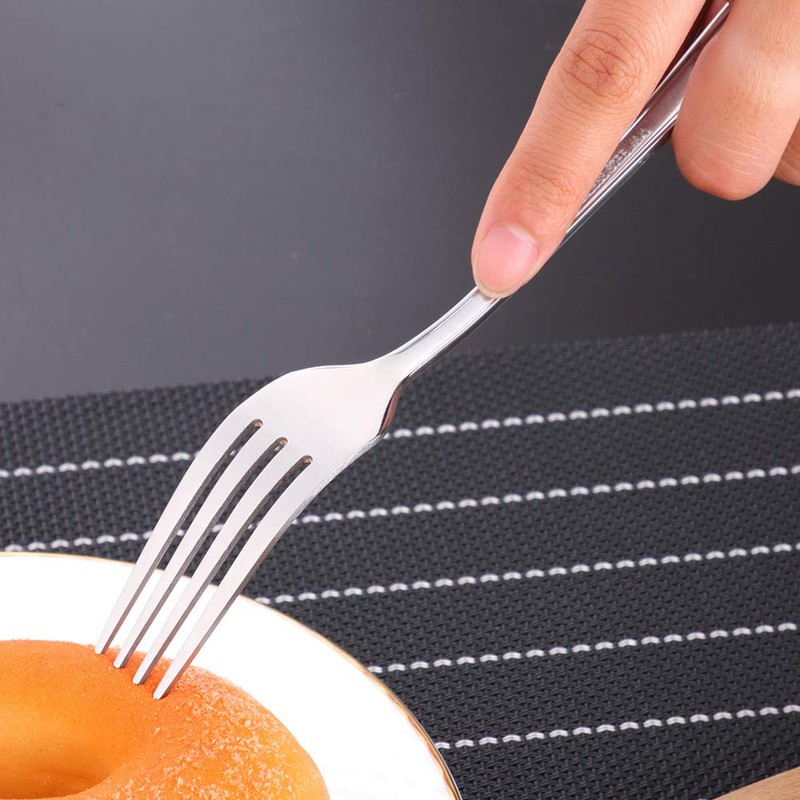 TEAHAHA 8 Piece Dinner Fork Set, Stainless Steel Fork Set，
