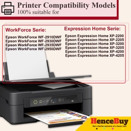 HenceBuy 604 Cartridges XL for Epson 604XL Black Printer Cartridges Compatible with Expression Home XP-2200 XP-2205 XP-3200 XP-3205 XP-4200 XP-4205 Workforce WF-2910 WF-2930 WF-2935 WF-2950 (4 Black)