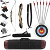 DEERACE Takedown Recurve Bow and Arrow Set 62" Classic Traditional
