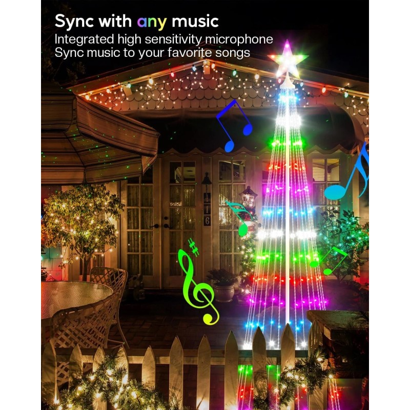 Christmas Tree with Custom Display, Smart APP Controlled DIY 6FT