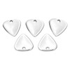 5 Pcs Metal Pick Plectrum for Guitar Musical Instruments Accessory(Silver)